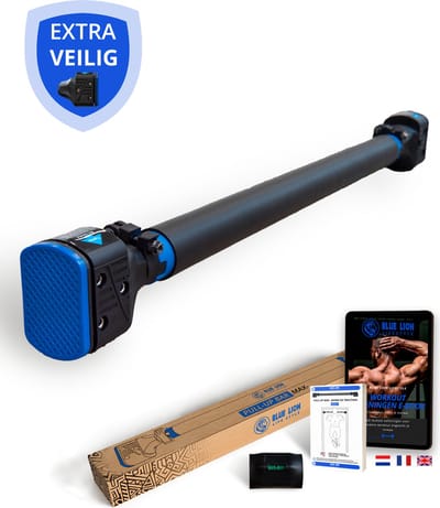 Blue Lion Max-1 Pull-up bar - Optrekstang Deur - Thuis sporten - Krachttraining - Workout e-book