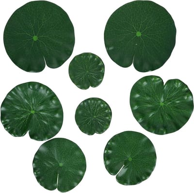 8 Stuks Realistische Drijvende Lotusbladeren voor Tuin, Vijver, en Aquariums Decoratie