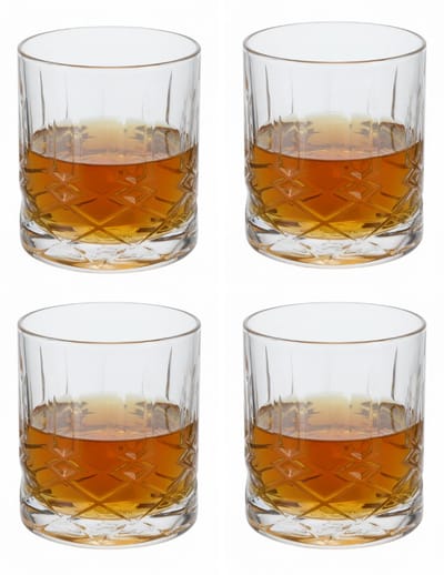 Cookinglife Whiskey Glazen / Waterglazen 350 ml - 4 Stuks