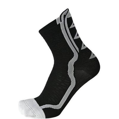 Lightweight extra dry bike sock 15 cm wit zwart M