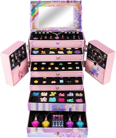 Sieraden Knutselset - Doe-het-zelf - Creatief Spelen - Met Opbergdoos - 25.6 cm - Multicolor