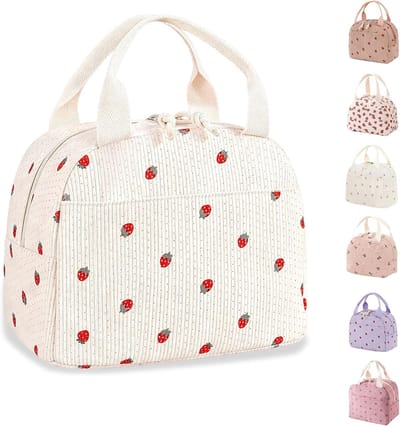 SnelShoppen - Insulated Lunch Bag Vrouw - Koeltas voor Volwassenen en Kinderen - Lunchbox Tote voor Werk, School, Picknick, Reizen, Strand - Schattige