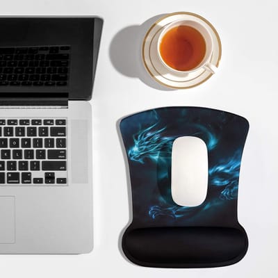 Ergonomische Muismat, voor Computer en Kantoor, Mouse Pad with Memory Foam Wrist Support 20 × 25 × 2,5 cm