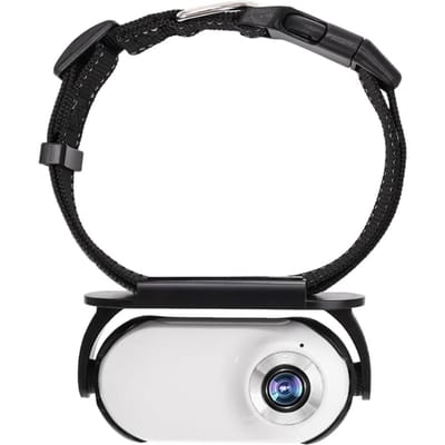 Kattencamerahalsband met 8GB geheugenkaart Draadloze kleine sportcamera met video-opname 1080P High-Clear A wit
