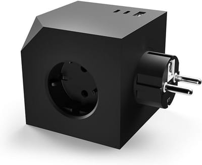 Krachtblok - Oplaadstation - Meerdere Apparaten Laden - 20W Snelladen - 3 Stopcontacten - Zwart