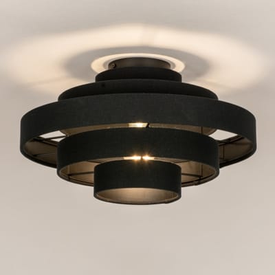 Lumidora Plafondlamp 75092 - Plafonniere - JULIA - E27 - Zwart - Metaal - ⌀ 38 cm