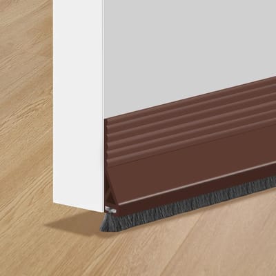 borstelafdichting, zelfklevend, deurafdichting, bruin, deurafdichting met borstel, borstelafdichting, deur, borstelstrip, deurafdichting, op maat te snijden, 100 cm x 4,5 cm