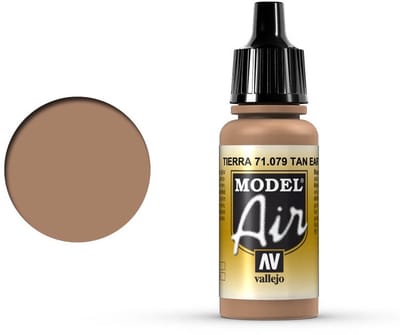 Vallejo Hobbyverf Acrylverf - 71079 Model Air Tan Earth - Acryl Verf flesje - 17 ml