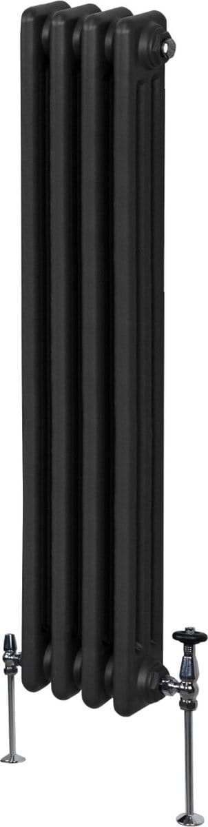 Verticale 3-kolomsradiator - zwart - 1500x202 mm - 2348 btu