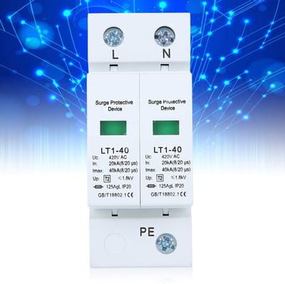 Dailygoods - Dailygoody - White Arc Module 2p LT1-40 E - 40KA Anti-Bliksem - Modulair Apparaat - Betrouwbare bescherming - Elektronische beveiliging - Veiligheid -...