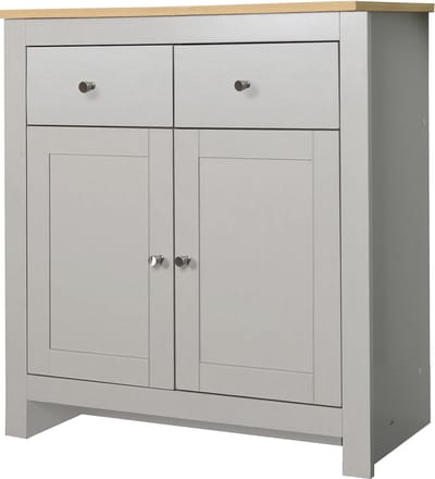 Emerald-Dressoir - 2-deurs 2-laden - Eiken/Grijs