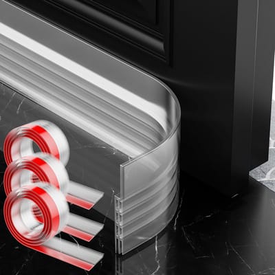 Deurafdichting - Tochtstopper - Energie besparen - Geluidsisolatie - 300 x 5 cm - Transparant