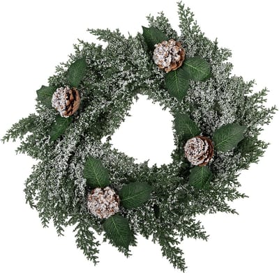 Clayre & Eef Kerstkrans Ø 40 cm Groen Kunststof