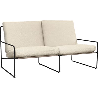 Ferm Living Desert Pure Bouclé 2-zitsbank - zwart