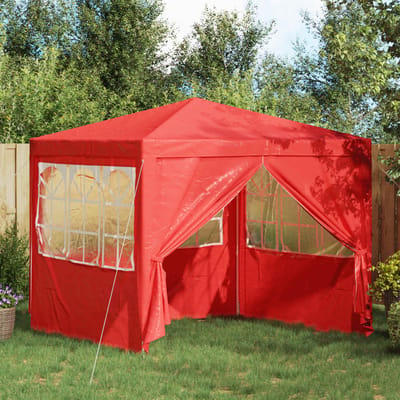 vidaXL - Partytent - 250 - x - 250 - x - 240 - cm - Rood - PE - en - staal