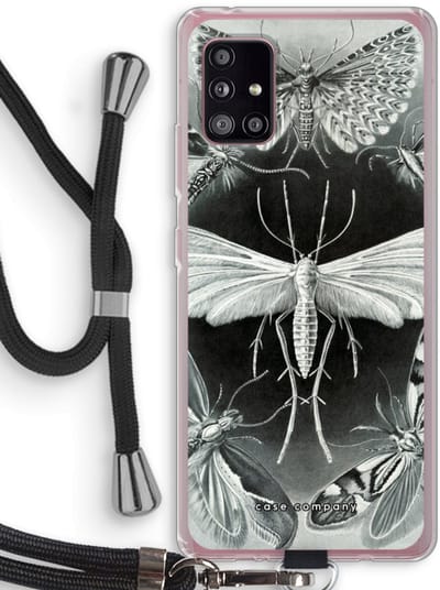 Case Company® - Hoesje met koord geschikt voor Samsung Galaxy A51 5G hoesje met Koord - Haeckel Tineida - Telefoonhoesje met Zwart Koord - Bescherming aan alle Kanten en Over de Schermrand