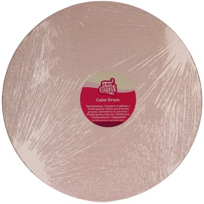 FunCakes Cake Drum Rond - Rose Goud - Ø35,5 cm / 12 mm - Taartonderlegger - Taartkarton