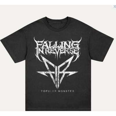 Falling In Reverse T-shirt - Popular Monster Logo - M tot L - voor Mannen - zwart