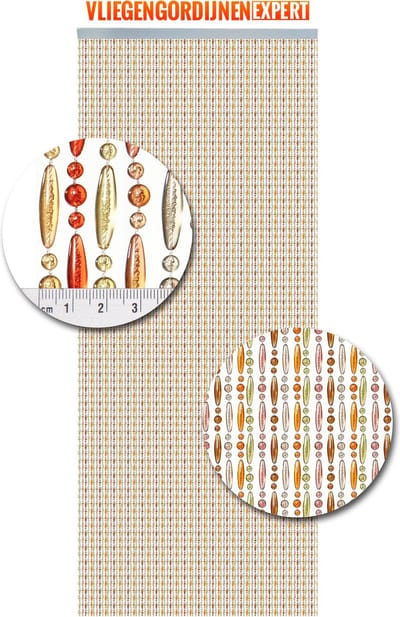 vliegengordijnenexpert Kralen vliegengordijn Kleurenmix 90x210 cm
