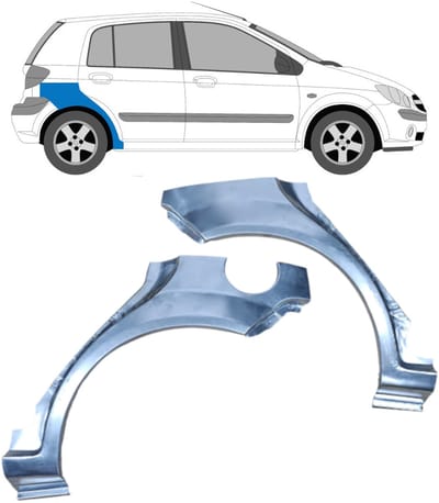 Reparatiepaneel achterspatbord voor Hyundai Getz 2002-2010 / Links + Rechts