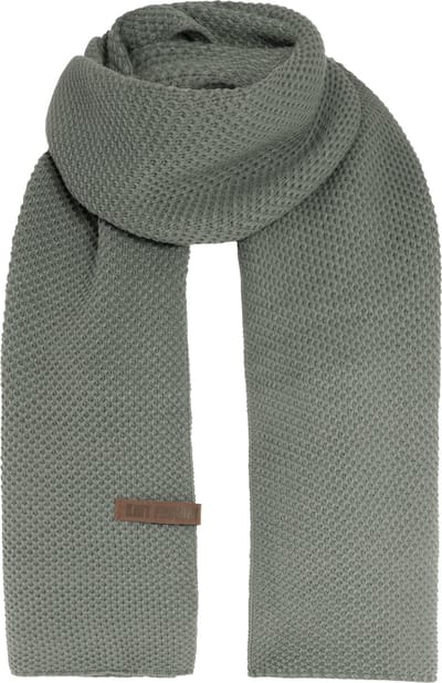 Knit Factory Jazz Gebreide Sjaal Dames & Heren - Groene Wintersjaal - Langwerpige sjaal - Wollen sjaal - Heren sjaal - Dames sjaal - Urban Green - 200x30 cm