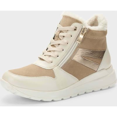 Laarsjes met warme voering - beige - Gr. 40 van Goldner Fashion