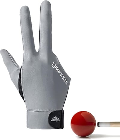 Biljarthandschoenen - Keuhandschoenen sport - Precisie verbeteren - Drievinger ontwerp - Universele maat - Grijs
