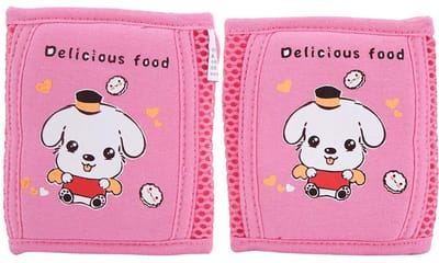 Baby Kniebeschermers - Kruipbeschermers Baby - Zachte Bescherming - Ademend Polyester - 21x12x1cm - Roze