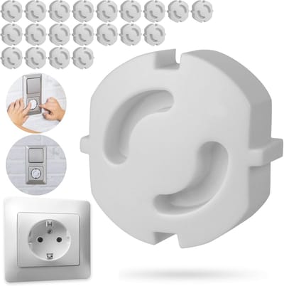 Stopcontact kinderbeveiliging voor SchuKo type F - 20 stuks - veilig en eenvoudig te installeren