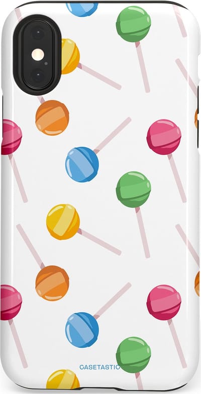Casetastic Hoesje Geschikt voor Apple iPhone X/Xs - Stijlvolle Beschermende Duo-layer Case - Lollybom