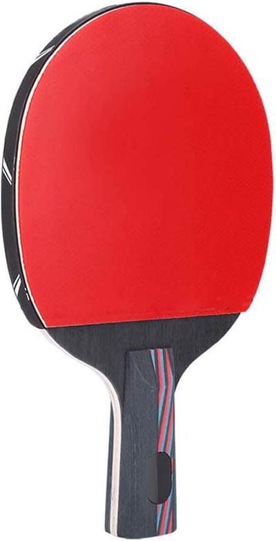 Tafeltennis Racket - Pingpong Batje - Sport & Spel - Superlicht Ontwerp - 31x20x2 cm - Rood Zwart