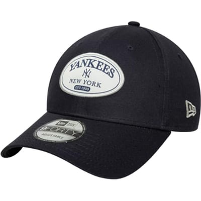 New Era Patch 9FORTY New York Yankees Cap, Mannen, Zwart, Pet, maat: OSFM