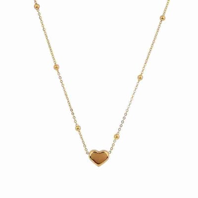 WeLoveSilver - ketting - chirurgisch staal - hartje - 20 cm