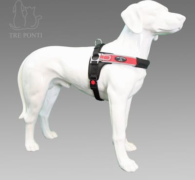 Tre Ponti Forza Tuig Rood&Reflecterend - Hondenharnas - 56 - 68 cm