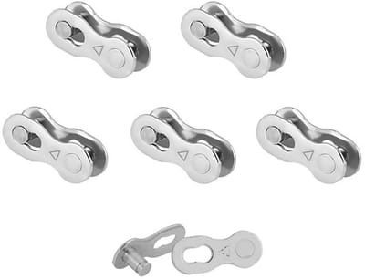 Fietskettingverbinders set - 6/7/8-voudig - Missing Link - Herbruikbaar - Snelsluiting - Zilver - 5 paar