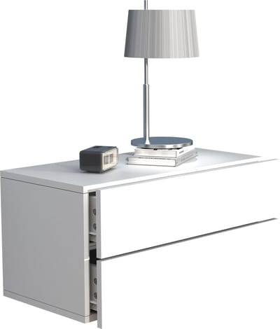 Houten wandlade nachtkastje wandplank lade console nachtkastje Usal L 60 cm