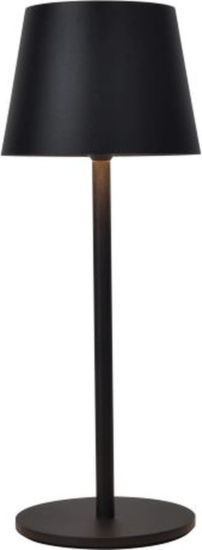 LUTEC Roble - LED tafellamp voor buiten en binnen - Dimbaar - Op batterij - Geen snoer - Premium aluminium - 100 Lumen - 3000K warm wit licht - Mat zwart