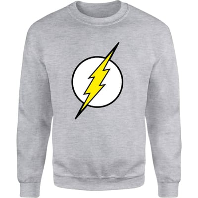 Justice League Flash Logo Sweatshirt - Grey - S