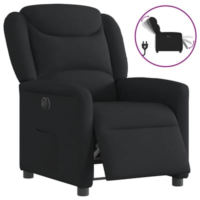 vidaXL - Fauteuil - verstelbaar - elektrisch - stof - zwart
