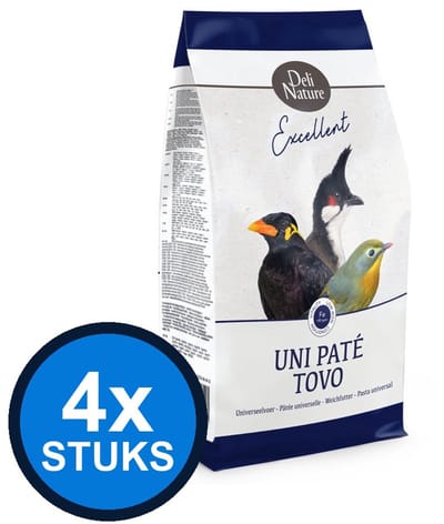 4x Deli Nature - uni paté tovo 1kg - Vogelvoer - 1 kg