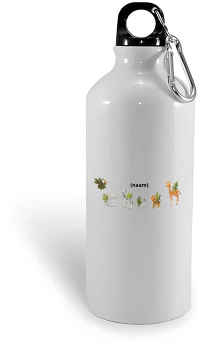 Hacebo® - Dieren met eigen naam waterfles - Dierentuin - dieren liefhebbers - leuke cadeau voor iemand die van houdt van dieren - verjaardagscadeau - kado - gift - water fles - 400ML