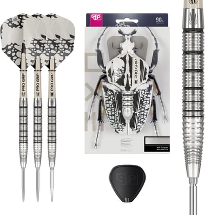 Target Darts EXO Edition 90% Tungsten Steel Tip Darts Set 22G Barrel 02 - Swiss Point Technologie - Pro Grip Shafts - Pro Ultra Flights - Taps Voorfront - Levenslange Garantie