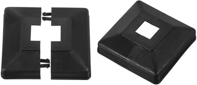 Paalbasis Afdekking - Paalhoezen - Hekwerk Afwerken - Gedeeld Ontwerp - 88 x 88 mm - Zwart