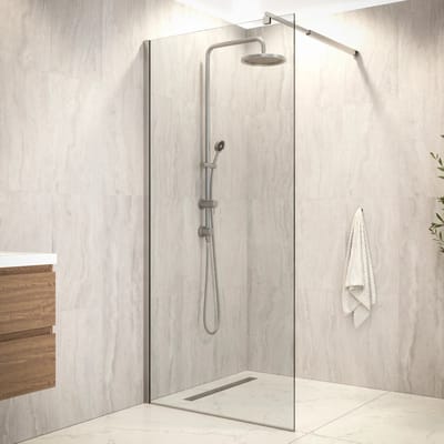 Mirlux Zaro Inloopdouche – Luxe Douchewand van 6 mm Veiligheidsglas met Nano Coating – Transparant Glas – Chroom Aluminium Frame – 90×200 cm