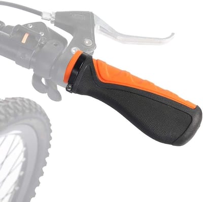 Ergonomische Fietshandvatten met Antislip Rubber voor Vouwfietsen - 1 Paar Zwart en Oranje