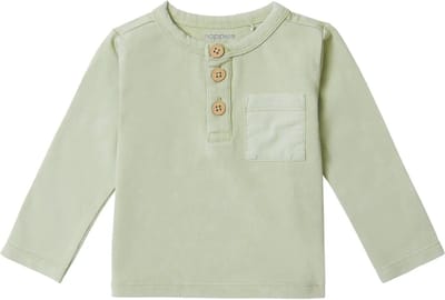 Noppies Boys Tee Brogden long sleeve Jongens T-shirt - Desert Sage - Maat 74