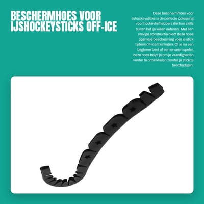 Dailygoods- Beschermhoes voor ijshockeysticks - Hockeybescherming - Sportoefenhulpmiddel - Stevig plastic - 30 x 9 cm - Zwart