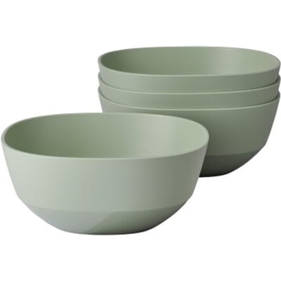 Mepal Serveerschaal Silueta 750 ml set 4 stuks - Nordic sage - campingservies - buitenservies