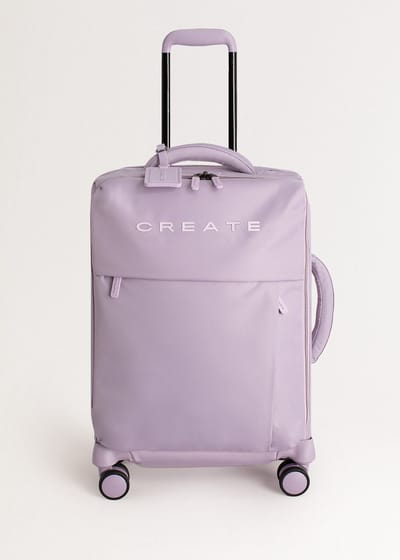 CREATE - Zachte koffer van polyester met TSA-slot en multidirectionele wielen - Check-in M - LUGGAGE STUDIO SOFT
