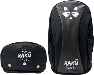Raku® - Padeltas, Tennistas, Sporttas, Rugzak - Heren en dames - Meerdere vakken - Zwart | 30L